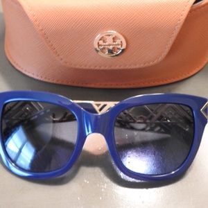 Tory Burch Blue Chevron Sunglasses